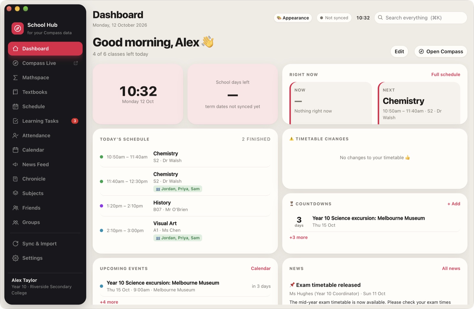 The Studio design with a dark floating sidebar
